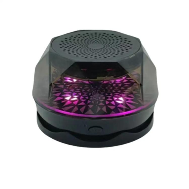 Mini Portable Wireless Magnetic RGB Atmosphere Light Bluetooth Speaker(Black) - Mini Speaker by buy2fix | Online Shopping UK | buy2fix