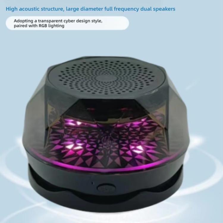 Mini Portable Wireless Magnetic RGB Atmosphere Light Bluetooth Speaker(White) - Mini Speaker by buy2fix | Online Shopping UK | buy2fix