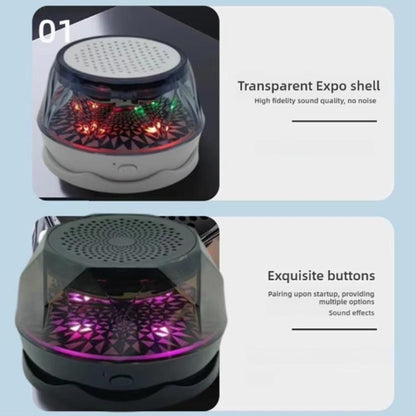 Mini Portable Wireless Magnetic RGB Atmosphere Light Bluetooth Speaker(White) - Mini Speaker by buy2fix | Online Shopping UK | buy2fix
