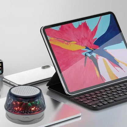 Mini Portable Wireless Magnetic RGB Atmosphere Light Bluetooth Speaker(White) - Mini Speaker by buy2fix | Online Shopping UK | buy2fix