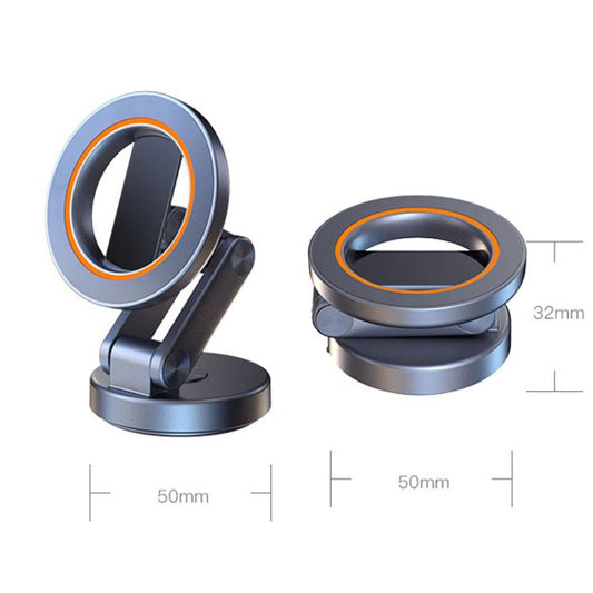 JK-319 Universal Foldable Car Cell Phone Holder Car Dashboard Rotating Magnetic Navigation Mount(Black) - Universal Car Holders by buy2fix | Online Shopping UK | buy2fix