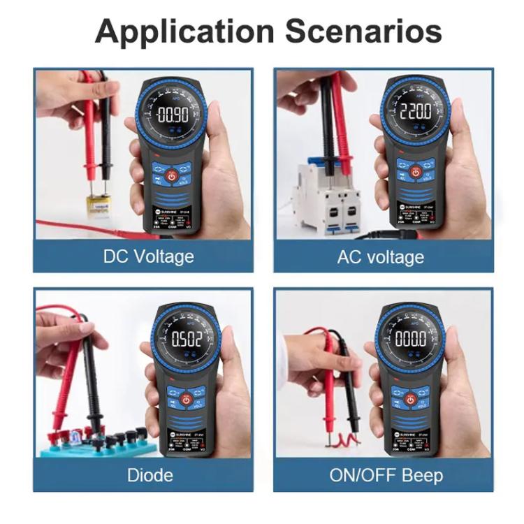 SUNSHINE DT-24R Rotary Auto Ranging Multimeter Voltage Resistance Measurement Buzzer - Digital Multimeter by SUNSHINE | Online Shopping UK | buy2fix