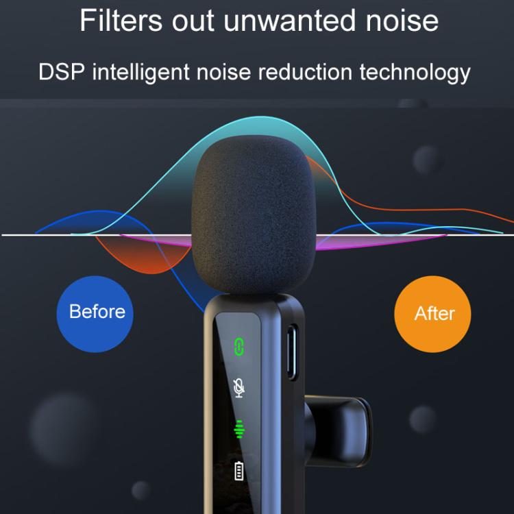 H63 Wireless Lavalier Microphone Live Shooting Audio Noise Canceling Device, Style: Single Mic(Type-C) - Microphone by buy2fix | Online Shopping UK | buy2fix