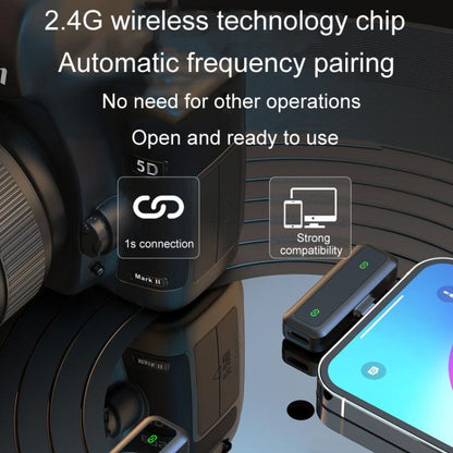 H63 Wireless Lavalier Microphone Live Shooting Audio Noise Canceling Device, Style: Single Mic(Type-C) - Microphone by buy2fix | Online Shopping UK | buy2fix