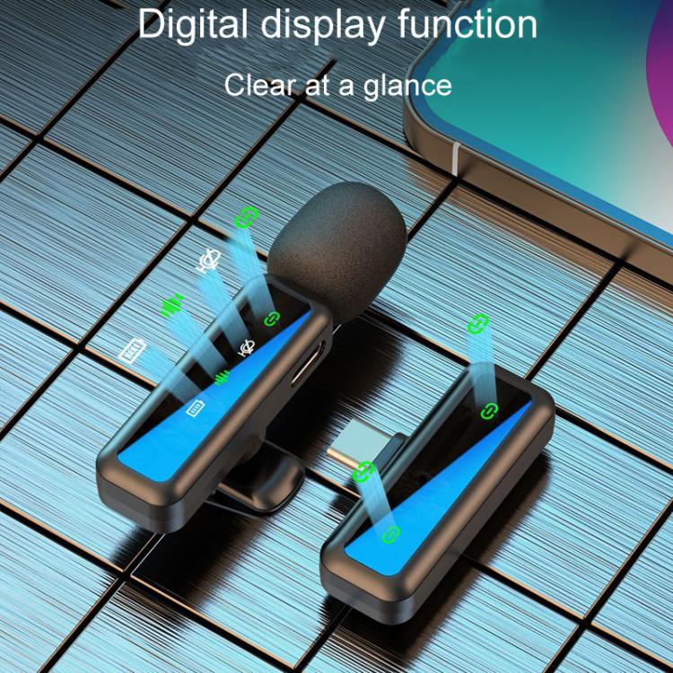 H63 Wireless Lavalier Microphone Live Shooting Audio Noise Canceling Device, Style: Single Mic(Type-C) - Microphone by buy2fix | Online Shopping UK | buy2fix