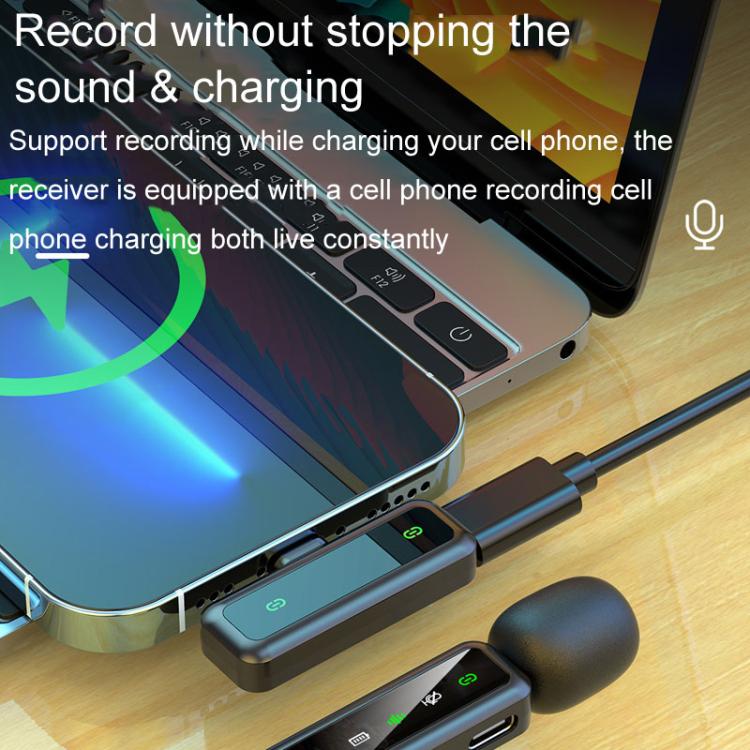 H63 Wireless Lavalier Microphone Live Shooting Audio Noise Canceling Device, Style: Single Mic(Type-C) - Microphone by buy2fix | Online Shopping UK | buy2fix