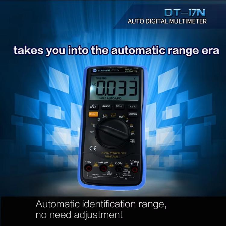 SUNSHINE DT-17N Auto Range Digital Multimeter LCD Display Tester Pen High Precision Measurement Of Capacitance Voltage Current - Digital Multimeter by SUNSHINE | Online Shopping UK | buy2fix