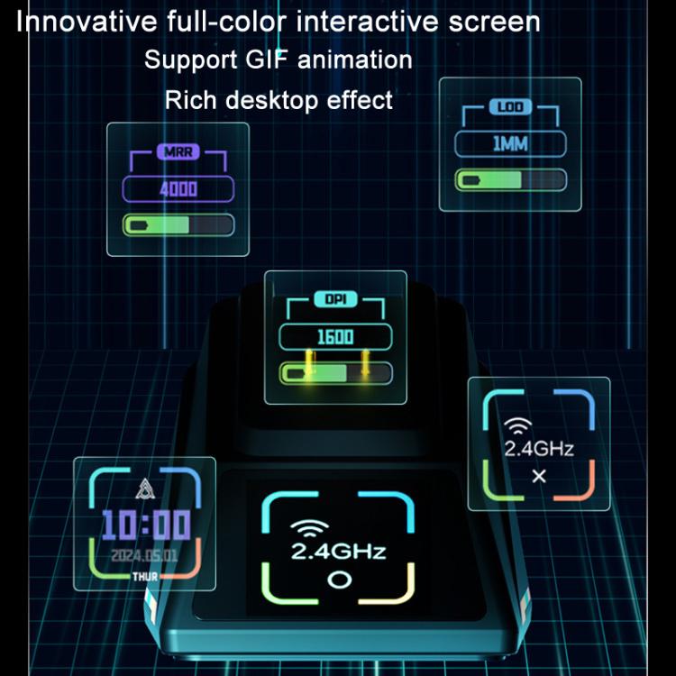 Ajazz AJ159 APEX Gaming Mouse PAW3395 Wireless Tri-Mode Lightweight With Charging Dock Mouse(White) - Wireless Mice by Ajazz | Online Shopping UK | buy2fix