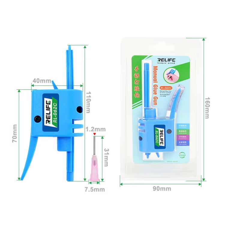 RELIFE RL-062C 3-5CC Manual Glue Tapper Cell Phone Repair Motherboard Soldering Oil Syringe Booster Tin Paste Syringe Pusher - Repair Glue Series by RELIFE | Online Shopping UK | buy2fix