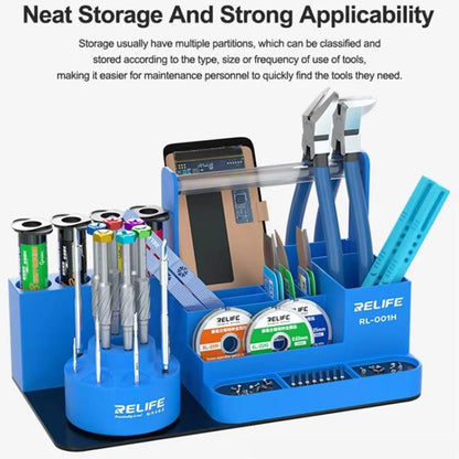 RELIFE RL-001H Rotary Organizer Cell Phone Repair Tool Parts Screwdriver Storage Rack(Blue) - Tool Boxes & Bags by RELIFE | Online Shopping UK | buy2fix