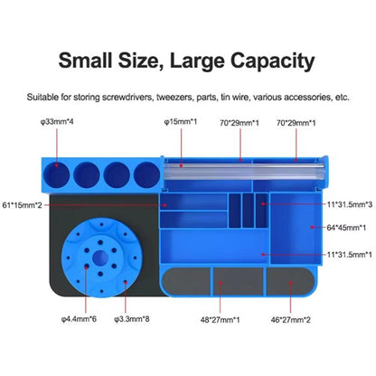 RELIFE RL-001H Rotary Organizer Cell Phone Repair Tool Parts Screwdriver Storage Rack(Gray) - Tool Boxes & Bags by RELIFE | Online Shopping UK | buy2fix