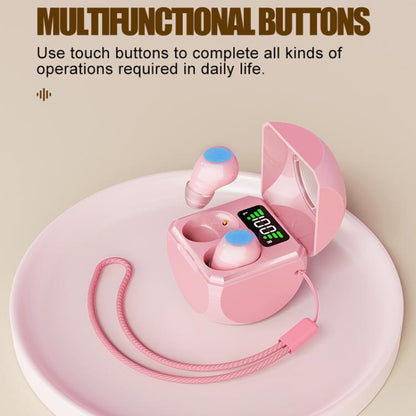 Smart ENC Noise Reduction Mini Bluetooth Earphones With Charging Compartment(White) - Bluetooth Earphone by buy2fix | Online Shopping UK | buy2fix