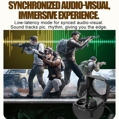 Smart ENC Noise Reduction Mini Bluetooth Earphones With Charging Compartment(Black) - Bluetooth Earphone by buy2fix | Online Shopping UK | buy2fix