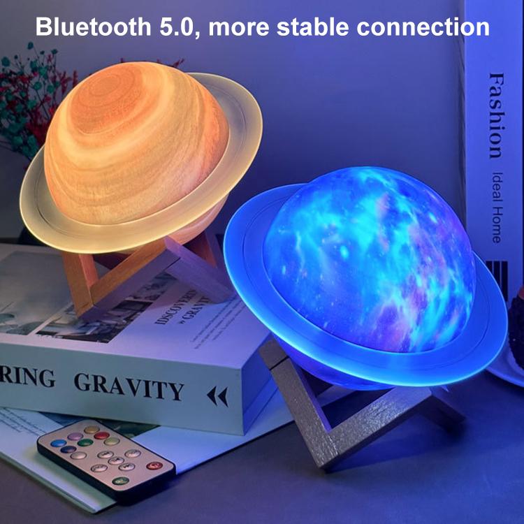 RGB Lighting Planet Shape Desktop Bluetooth Speaker Home 3D Subwoofer(Dream Star Rings) - Desktop Speaker by buy2fix | Online Shopping UK | buy2fix