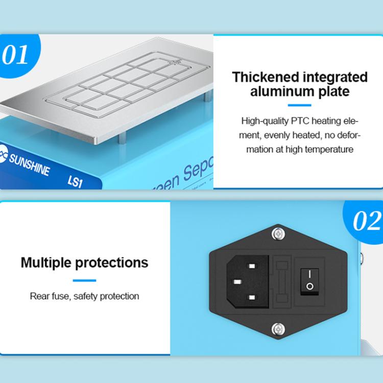 SUNSHINE LS1 Mobile Phone LCD Screen Repair Heated Separator Curved Straight Screen Frame Removal Machine - Separation Equipment by SUNSHINE | Online Shopping UK | buy2fix