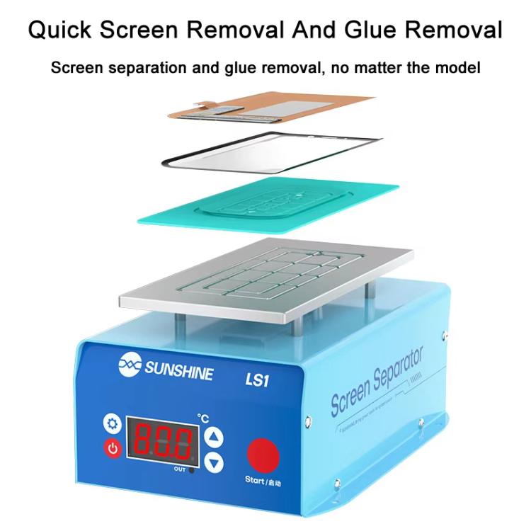 SUNSHINE LS1 Mobile Phone LCD Screen Repair Heated Separator Curved Straight Screen Frame Removal Machine - Separation Equipment by SUNSHINE | Online Shopping UK | buy2fix