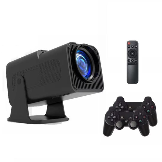 HY320 Game Projector Android 11 System With Wireless Gaming Controller 720P Home Theater(US Plug)