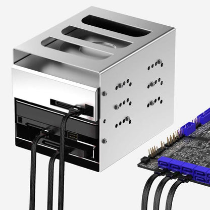 0.5m SATA3.0 With Aluminum Foil Shield Braided Cable Body Computer Hard Drive Power Cable(Black) - eSATA & SATA & IDE by buy2fix | Online Shopping UK | buy2fix