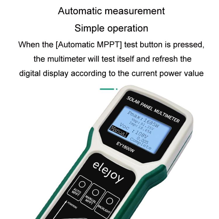 Elejoy 1800W MPPT Solar Photovoltaic Panel Multimeter(EY1800W) - Digital Multimeter by elejoy | Online Shopping UK | buy2fix