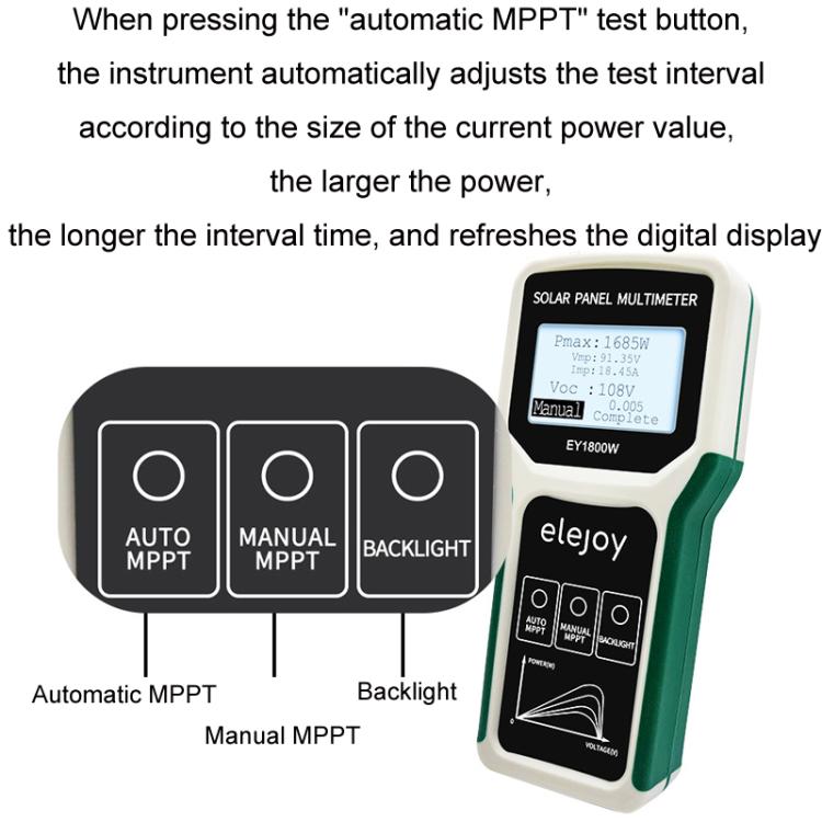 Elejoy 1800W MPPT Solar Photovoltaic Panel Multimeter(EY1800W) - Digital Multimeter by elejoy | Online Shopping UK | buy2fix