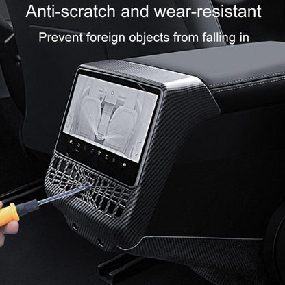 For Tesla New Model 3 / Y Car Rear Air Conditioning Vent Protection Frame, Style: Matte Carbon Pattern - Car Interior Mouldings by buy2fix | Online Shopping UK | buy2fix