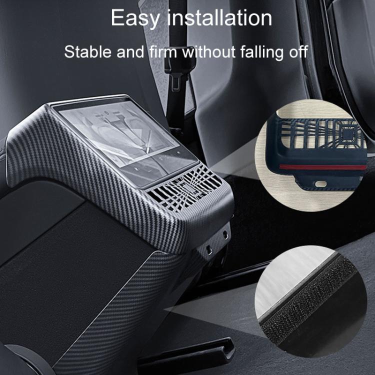 For Tesla New Model 3 / Y Car Rear Air Conditioning Vent Protection Frame, Style: Matte Carbon Pattern - Car Interior Mouldings by buy2fix | Online Shopping UK | buy2fix