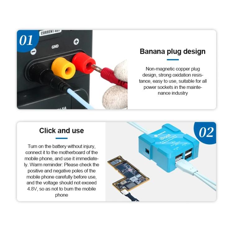 SUNSHINE iBoot B For Android 5V Power Cable Mobile Phone Repair Tool Battery Power Test Boot Cable - Test Tools by SUNSHINE | Online Shopping UK | buy2fix