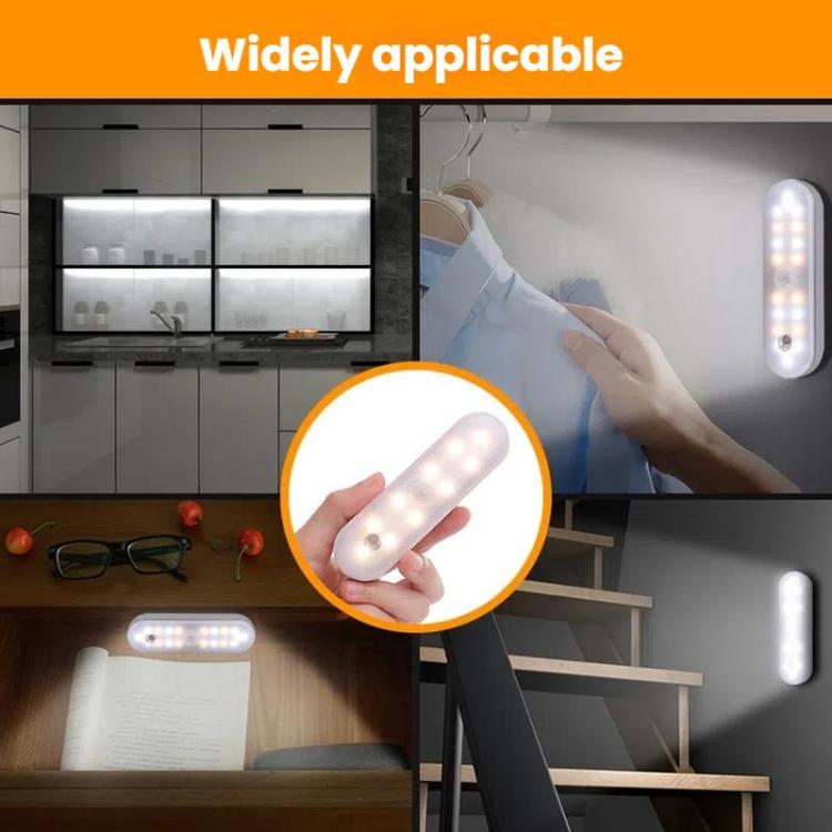 Magnetic LED Cabinet Light Motion Sensor Rechargeable Lamp 20 LEDs 3-color Temperature A68-3A-11cm - Sensor LED Lights by buy2fix | Online Shopping UK | buy2fix