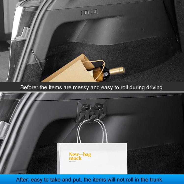 For Tesla Model Y Car Hidden Trunk Modification Button Folding Hook(Black) - Auto Fastener & Clips by buy2fix | Online Shopping UK | buy2fix