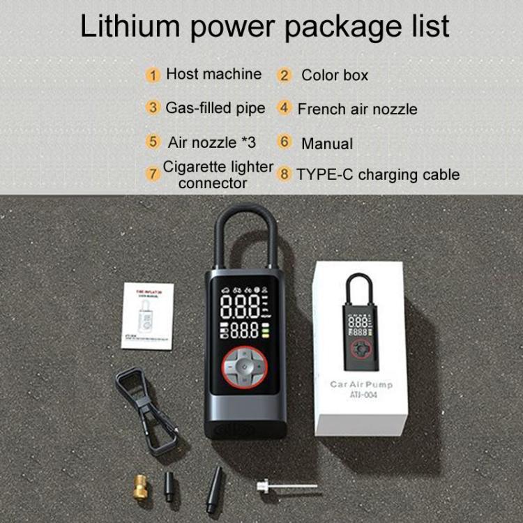 ATJ-004 Smart Wireless Digital Display Portable Car Tire Pump Multi-Function Inflator(Lithium Battery Model) - Inflatable Pump by buy2fix | Online Shopping UK | buy2fix