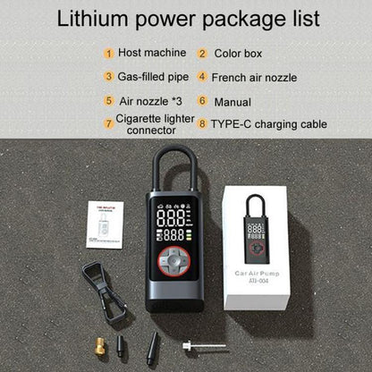 ATJ-004 Smart Wireless Digital Display Portable Car Tire Pump Multi-Function Inflator(Lithium Battery Model) - Inflatable Pump by buy2fix | Online Shopping UK | buy2fix