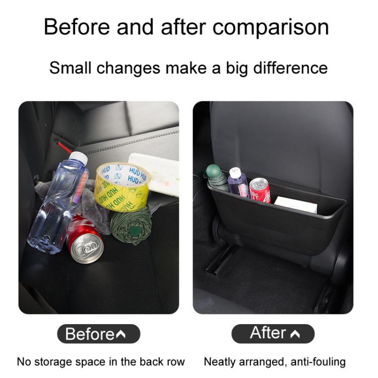 For Tesla Model 3 / Y Car Seat Rear Wet And Dry Storage Boxes - Stowing Tidying by buy2fix | Online Shopping UK | buy2fix