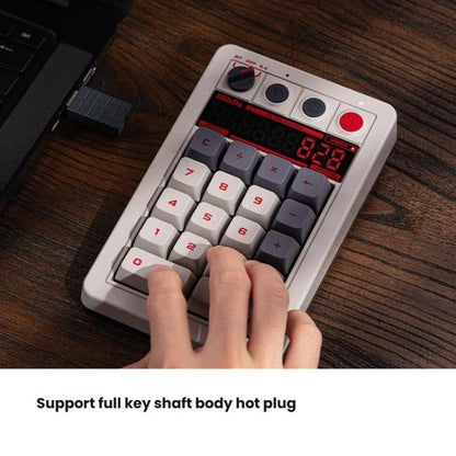 8BitDo Retro18 Tri-mode Connection Computer Mechanical Numeric Keyboard Counter 2 In 1(Gray N Version) - Mini Keyboard by 8BitDo | Online Shopping UK | buy2fix