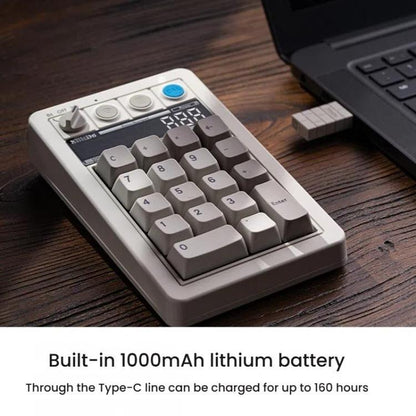 8BitDo Retro18 Tri-mode Connection Computer Mechanical Numeric Keyboard Counter 2 In 1(Red Fami Version) - Mini Keyboard by 8BitDo | Online Shopping UK | buy2fix