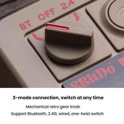 8BitDo Retro18 Tri-mode Connection Computer Mechanical Numeric Keyboard Counter 2 In 1(Red Fami Version) - Mini Keyboard by 8BitDo | Online Shopping UK | buy2fix
