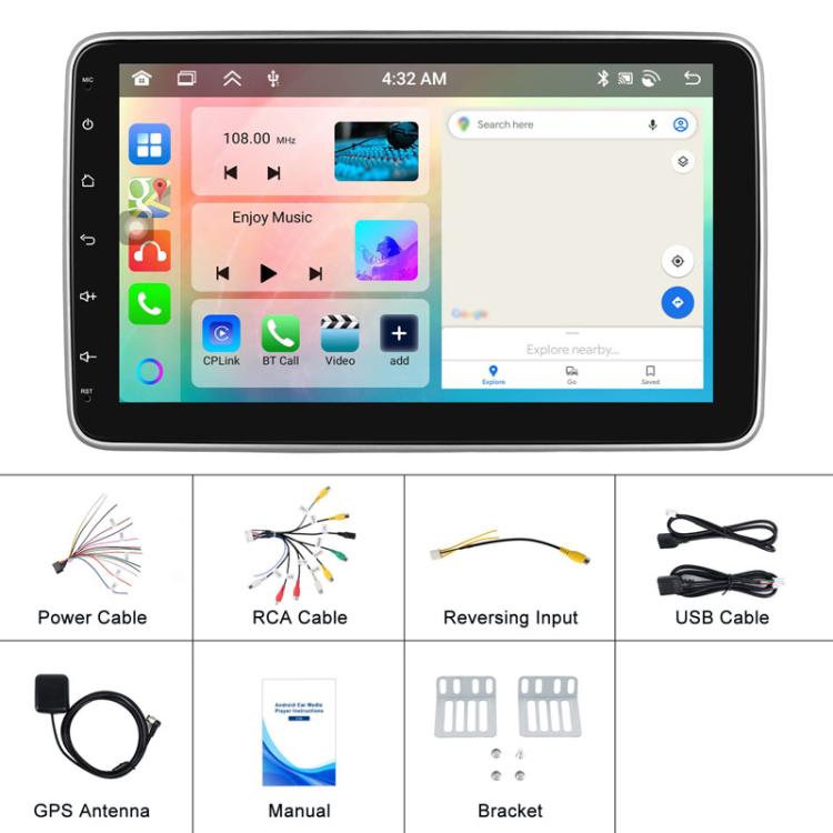 4+64G 10 Inch Android 13.0 Universal Player Car Reversing Center Control Integrated Machine(Standard) - Car MP3 & MP4 & MP5 by buy2fix | Online Shopping UK | buy2fix