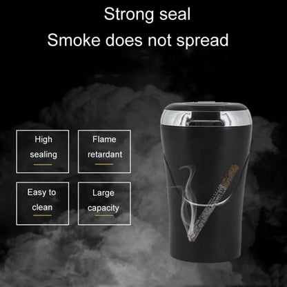 N09A Car Removable Cigarette Ashtray With Light And Lid(Silver) - Ashtrays by buy2fix | Online Shopping UK | buy2fix