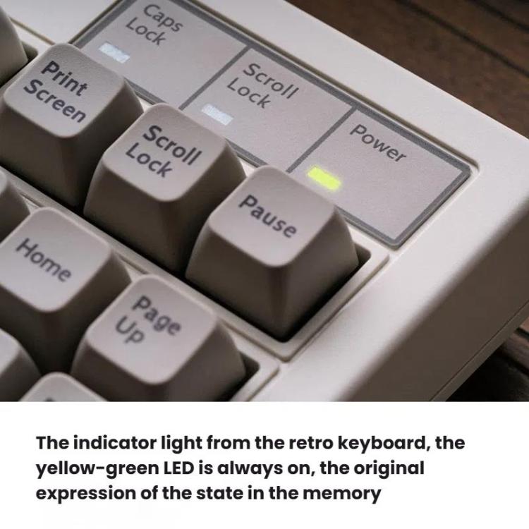 8BitDo Retro87 M Mechanical Keyboard Vintage Wireless Bluetooth / 2.4G / Wired Triple Mode Connection Keyboard(Light Gray) - Wireless Keyboard by 8BitDo | Online Shopping UK | buy2fix