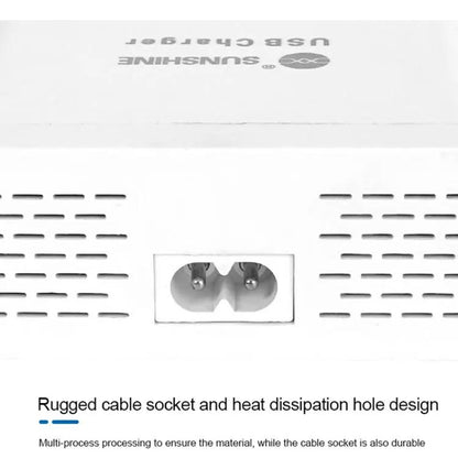SUNSHINE SS-304D 6-Port USB Smart Charger Multi-Port Digital Display Fast Charging For Mobile Phone(EU Plug) - Multifunction Charger by SUNSHINE | Online Shopping UK | buy2fix
