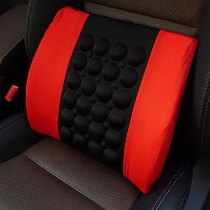 Automotive Universal Electrical Massage Lumbar Cushion Car Lumbar Support Pad(Black And Red) - Seat Accessories by buy2fix | Online Shopping UK | buy2fix