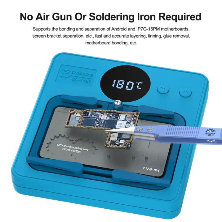 SUNSHINE SS-T12B 13 In 1 Mobile Phone Motherboard Smart Repair Heating Platform Kit Support IP7G-16PM/Android Universal - Repair Platform by SUNSHINE | Online Shopping UK | buy2fix