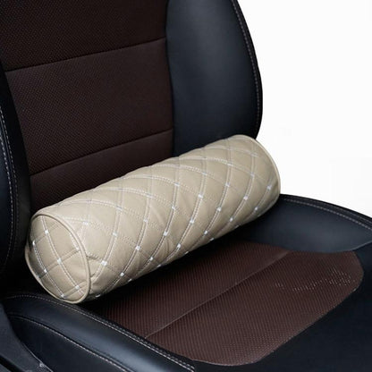 Cylinder Model Car Headrest Neck And Waist Protection Cushion(Beige) - Seat Accessories by buy2fix | Online Shopping UK | buy2fix