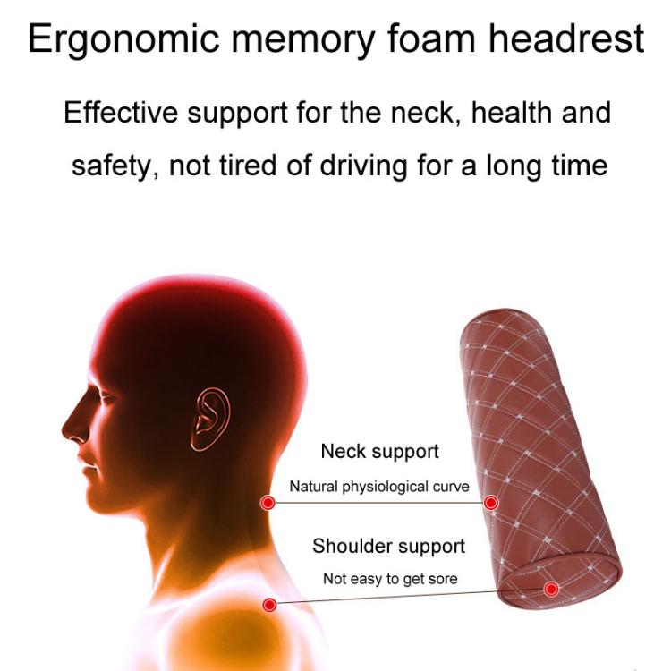 Cylinder Model Car Headrest Neck And Waist Protection Cushion(Beige) - Seat Accessories by buy2fix | Online Shopping UK | buy2fix