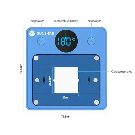 SUNSHINE SS-T12C IC Chip Heating Glue Remover Mobile Phone Repair Chip Fast Heating Efficient Glue Removal Tool - Repair Platform by SUNSHINE | Online Shopping UK | buy2fix