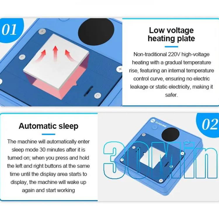 SUNSHINE SS-T12C IC Chip Heating Glue Remover Mobile Phone Repair Chip Fast Heating Efficient Glue Removal Tool - Repair Platform by SUNSHINE | Online Shopping UK | buy2fix