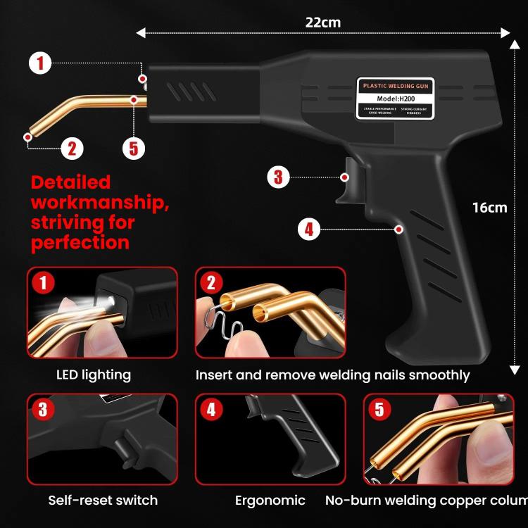 Rechargeable Car Bumper Plastic Repair Welding Machine, Specification: Black - Hand Tool Sets by buy2fix | Online Shopping UK | buy2fix