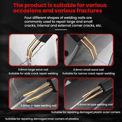 Rechargeable Car Bumper Plastic Repair Welding Machine, Specification: Black+800 Welding Nails - Hand Tool Sets by buy2fix | Online Shopping UK | buy2fix