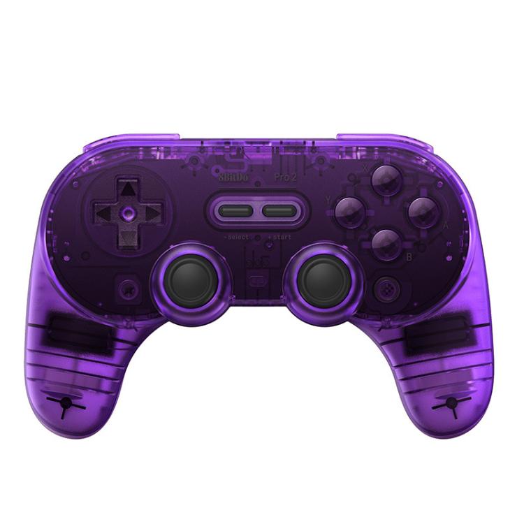 8BitDo Pro2 Retro Hall Edition Translucent Bluetooth With Back Button Multi-Platform Gamepad(Purple) - Gamepads by 8BitDo | Online Shopping UK | buy2fix