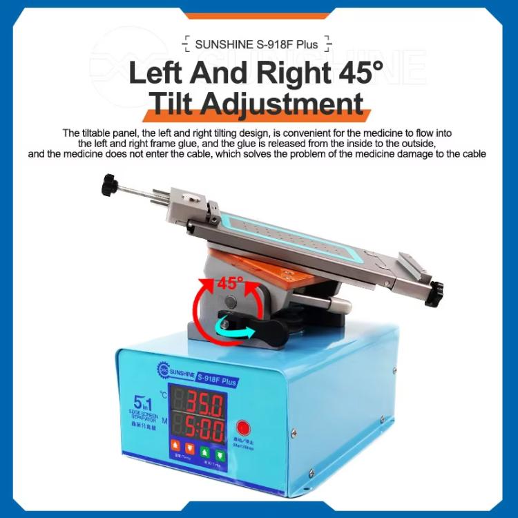 SUNSHINE S-918F Plus 5 In 1 Curved Screen Separator Mobile Phone LCD Screen Repair Separator Heating Platform(EU Plug) - Separation Equipment by SUNSHINE | Online Shopping UK | buy2fix