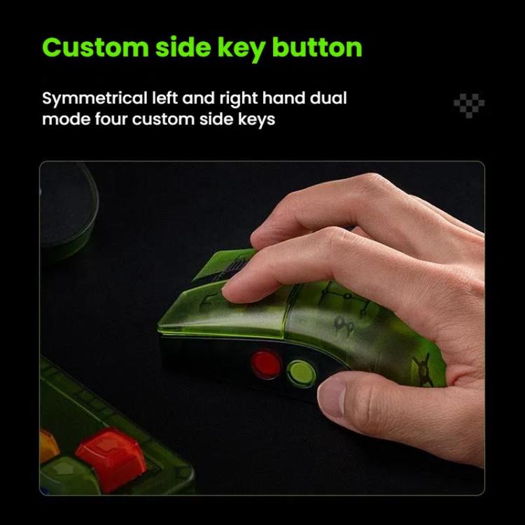 8BitDo Retro R8 Green Translucent Wireless Mouse With Charging Base - Wireless Mice by 8BitDo | Online Shopping UK | buy2fix
